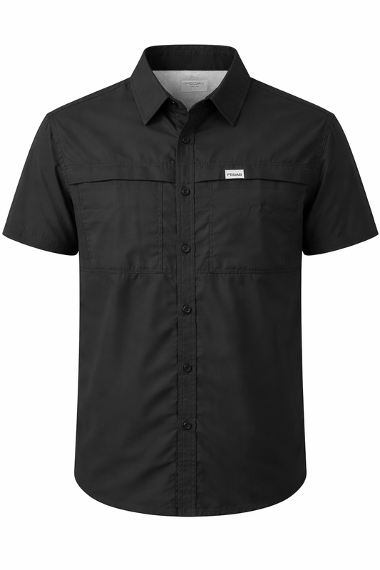 PERFORMANCE BUTTON UP - BLACK