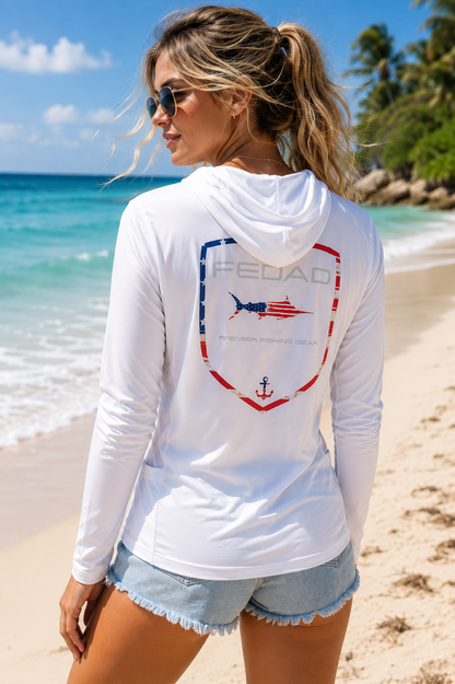 OFFSHORE PATRIOT HOODIE WHITE