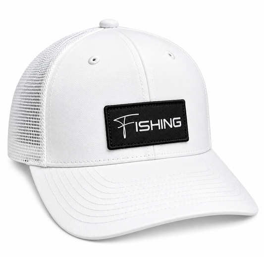 WHITE FISHING SNAPBACK