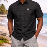 PERFORMANCE BUTTON UP - BLACK