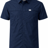 PERFORMANCE BUTTON UP- NAVY BLUE