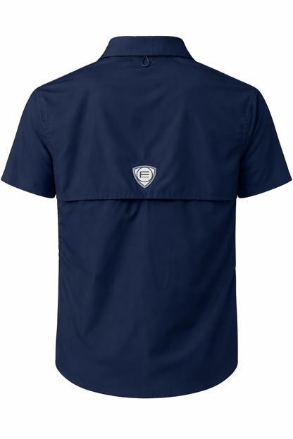 PERFORMANCE BUTTON UP- NAVY BLUE