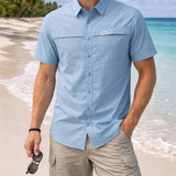 PERFORMANCE BUTTON UP - CAROLINA BLUE